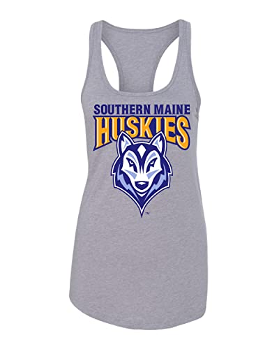Southern Maine Stacked Logo Ladies Tank Top - Heather Grey