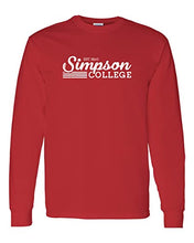 Load image into Gallery viewer, Vintage Simpson College Long Sleeve T-Shirt - Red
