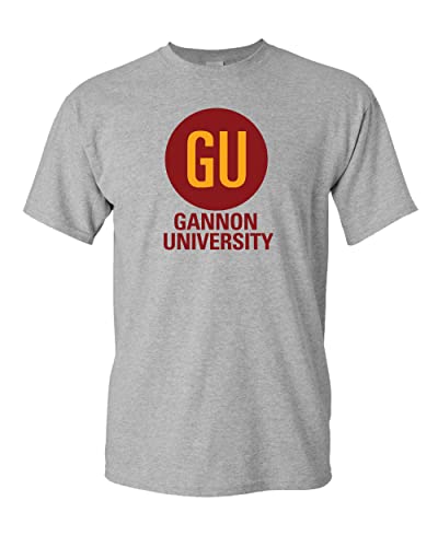 Gannon University GU Circle T-Shirt - Sport Grey