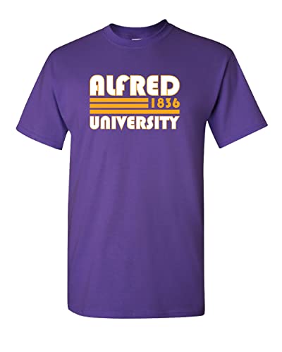 Retro Alfred University T-Shirt - Purple