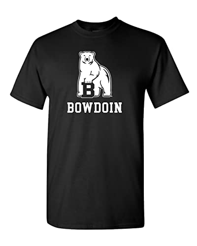 Bowdoin College Polar Bear B T-Shirt - Black