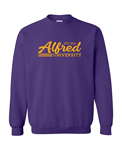 Vintage Alfred University Crewneck Sweatshirt - Purple