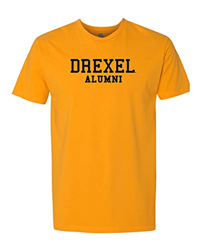 Drexel University Alumni Navy Text T-Shirt - Gold