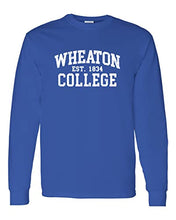 Load image into Gallery viewer, Vintage Wheaton College Long Sleeve T-Shirt - Royal
