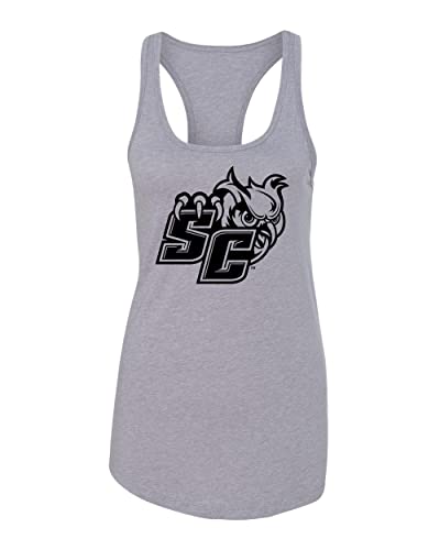 Southern Connecticut SC Owls Ladies Tank Top - Heather Grey