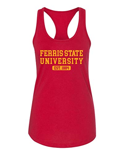 Ferris State University EST One Color Tank Top - Red