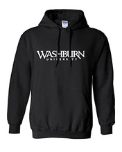 Load image into Gallery viewer, Washburn University 1 Color Hooded Sweatshirt - Black
