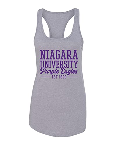 Vintage Niagara University Ladies Tank Top - Heather Grey