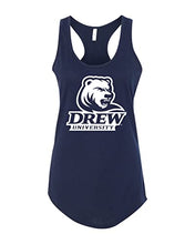 Load image into Gallery viewer, Drew University Stacked Logo Ladies Tank Top - Midnight Navy
