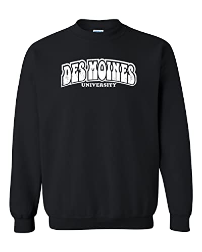 Des Moines University Block Crewneck Sweatshirt - Black