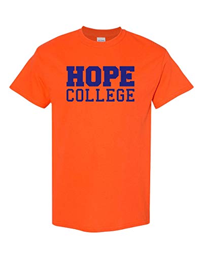 Hope College Stacked One Color T-Shirt - Orange