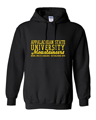 Vintage Appalachian State University Hooded Sweatshirt - Black
