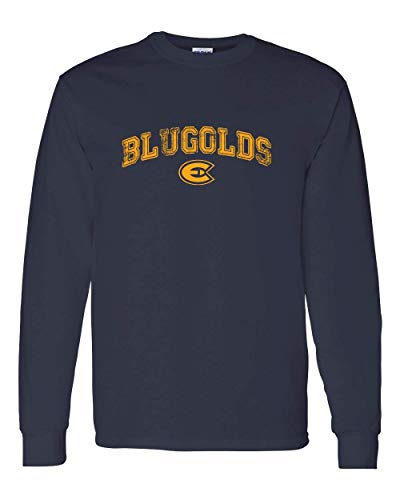 Wisconsin Eau Claire Blugolds Arched One Color Long Sleeve T-Shirt - Navy