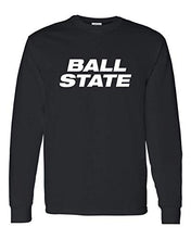 Load image into Gallery viewer, Ball State University Block Letters One Color Long Sleeve - Black
