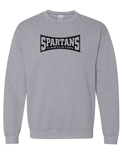 Castleton University 1 Color Crewneck Sweatshirt - Sport Grey