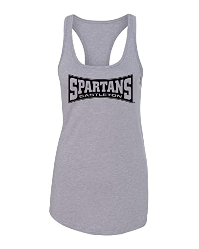 Castleton University 1 Color Ladies Tank Top - Heather Grey