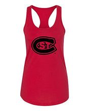 Load image into Gallery viewer, St Cloud State Black C Ladies Tank Top - Red
