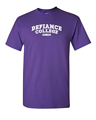 Defiance College EST 1850 One Color T-Shirt - Purple