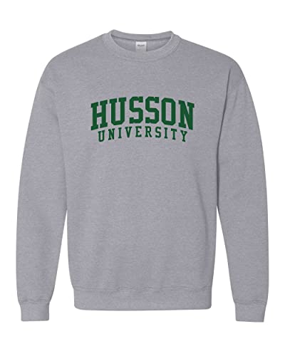 Husson University Crewneck Sweatshirt - Sport Grey