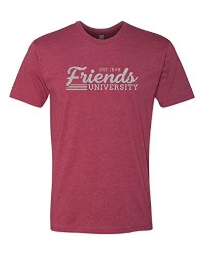 Vintage Friends University Soft Exclusive T-Shirt - Cardinal