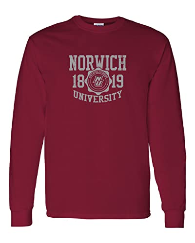 Norwich University Vintage Long Sleeve Shirt - Cardinal Red