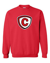 Load image into Gallery viewer, Carthage College Full Shield Crewneck Sweatshirt - Red
