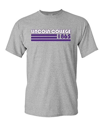 Lincoln College Retro T-Shirt - Sport Grey