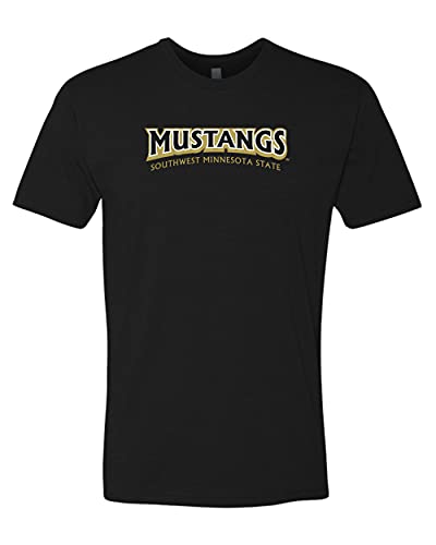 Southwest Minnesota State Mustangs Logo T-Shirt - Black