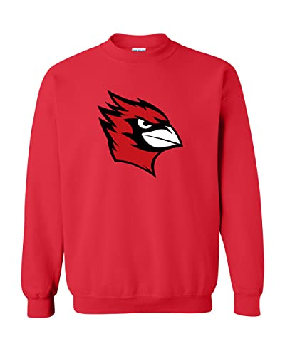 Wesleyan University Full Color Mascot Crewneck Sweatshirt - Red