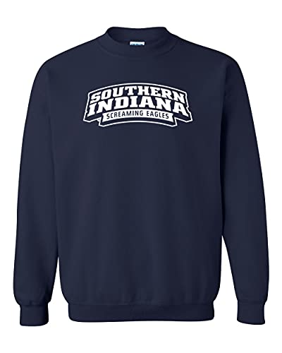 Southern Indiana Screaming Eagles Text Only Logo Crewneck Sweatshirt - Navy