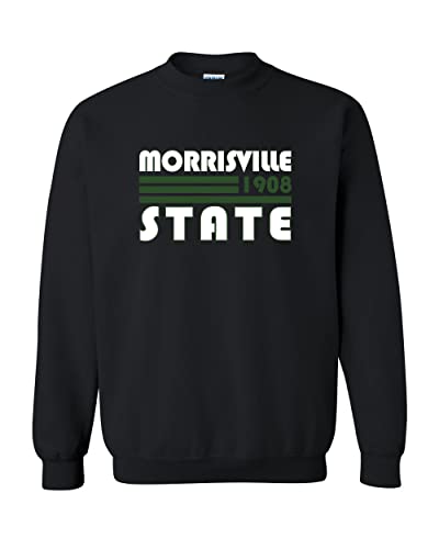Retro Morrisville State College Crewneck Sweatshirt - Black