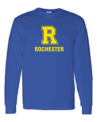 University of Rochester Block R Logo Long Sleeve T-Shirt - Royal