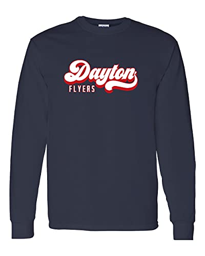 University of Dayton Flyers Vintage Long Sleeve Shirt - Navy