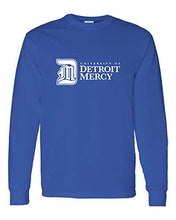 Load image into Gallery viewer, Detroit Mercy DM Text One Color Long Sleeve T-Shirt - Royal
