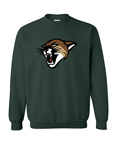 University of Vermont Catamount Head Crewneck Sweatshirt - Forest Green