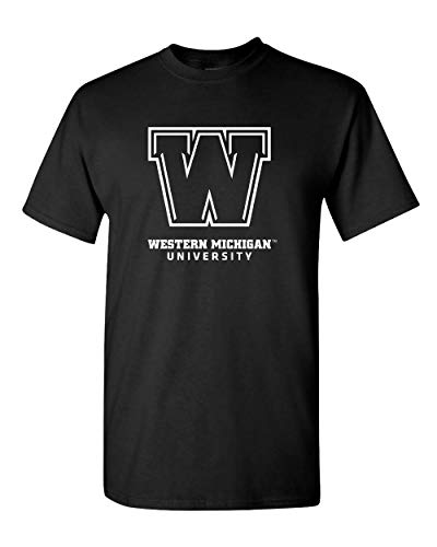 W Western Michigan University One Color T-Shirt - Black
