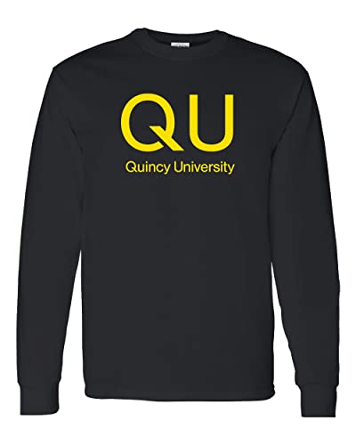 Quincy University QU Long Sleeve T-Shirt - Black
