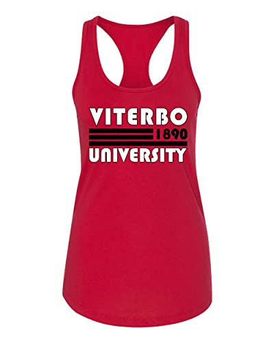 Retro Viterbo University Ladies Tank Top - Red