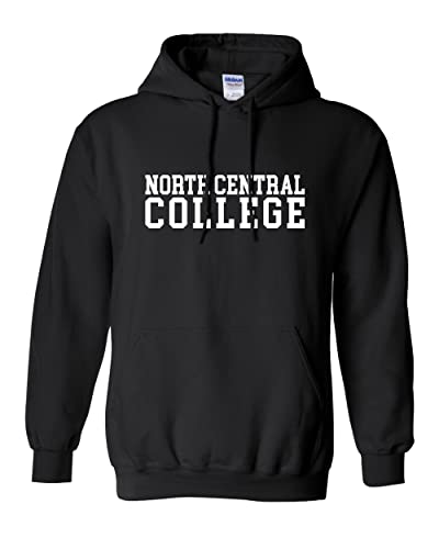 North Central College Block Hooded Sweatshirt - Black