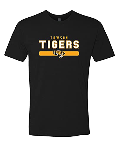 Towson Tigers Stacked Three Color Exclusive Soft Shirt - Black