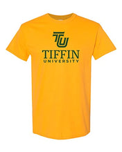 Load image into Gallery viewer, Tiffin University Stacked Text T-Shirt - Gold
