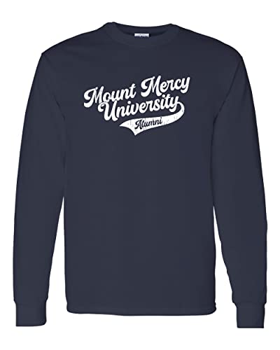 Mount Mercy Vintage Alumni Long Sleeve T-Shirt - Navy