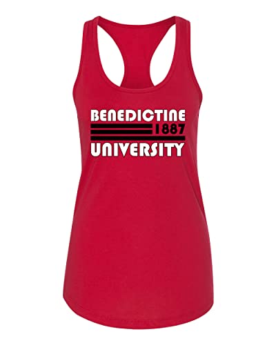 Retro Benedictine University Ladies Tank Top - Red