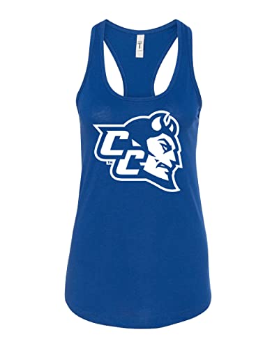 Central Connecticut CC Mascot Ladies Tank Top - Royal