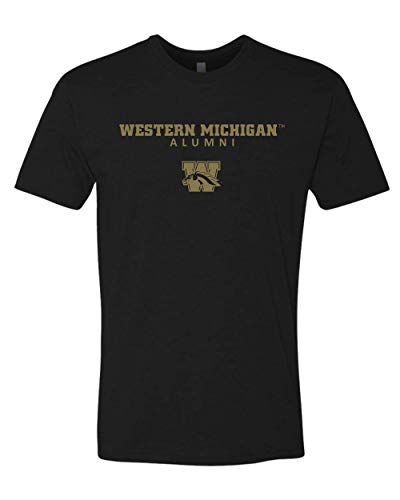Premium Western Michigan University Alumni T-Shirt WMU Broncos Logo Apparel Mens/Womens T-Shirt - Black