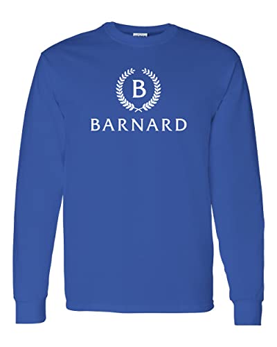 Barnard College Official Logo Long Sleeve Shirt - Royal