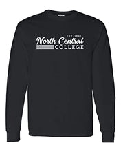 Load image into Gallery viewer, Vintage North Central College Est 1861 Long Sleeve T-Shirt - Black
