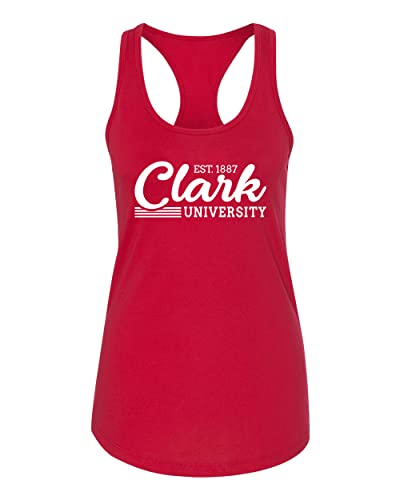 Vintage Clark University Ladies Tank Top - Red