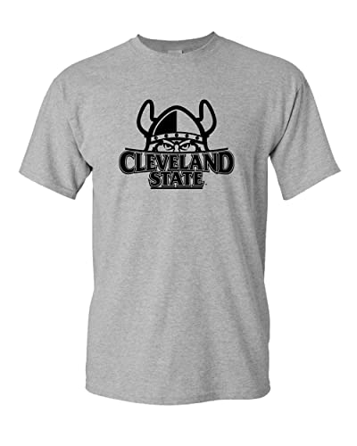 Cleveland State Full Logo T-Shirt - Sport Grey