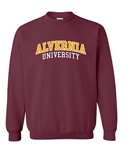 Alvernia University Block Crewneck Sweatshirt - Maroon